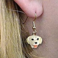 Labrador Retriever Yellow Earrings Hanging 