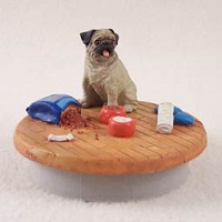 Pug Fawn Candle Topper Tiny One 